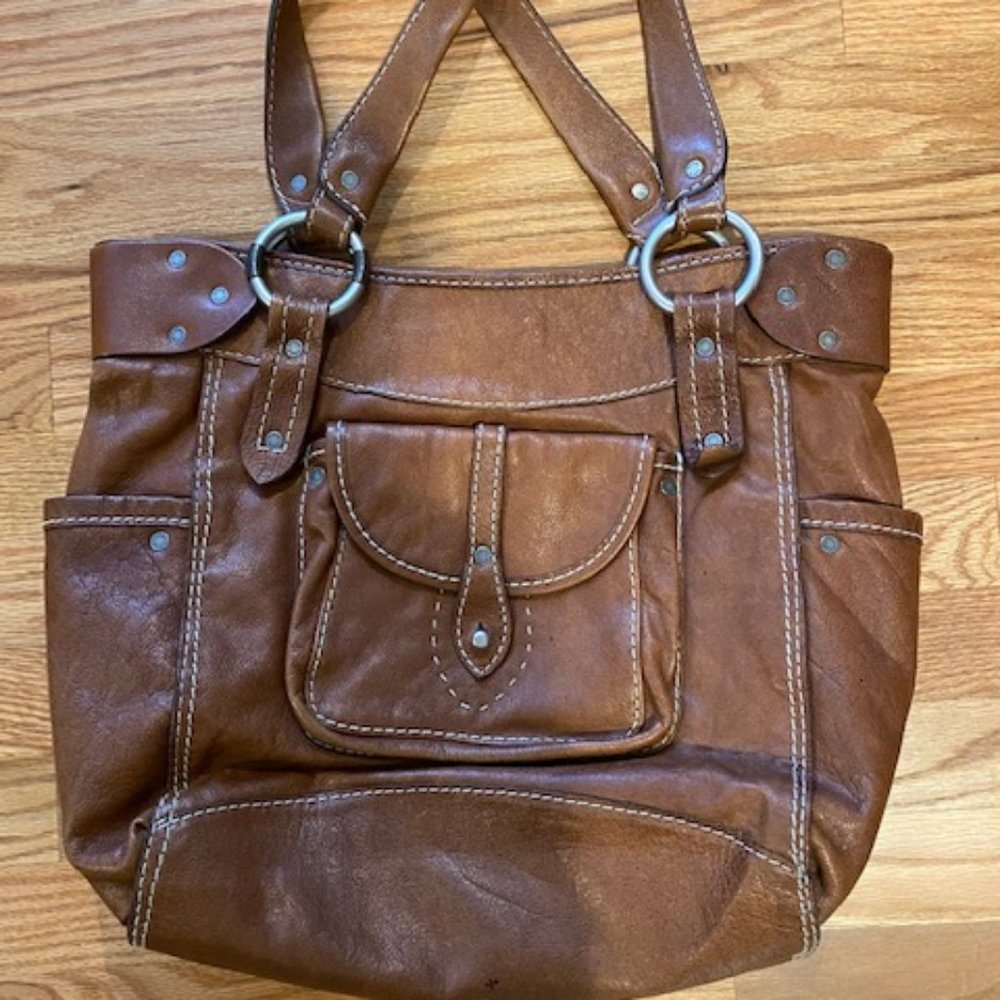 Ruehl 925 brown leather shoulder bag